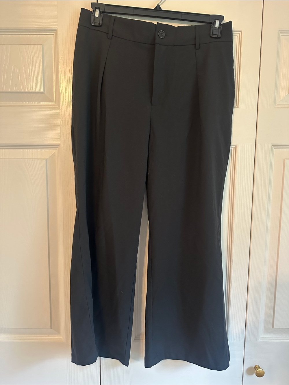 Wide Leg Dress Pants - Black